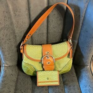 Coach purse with matching small wallet